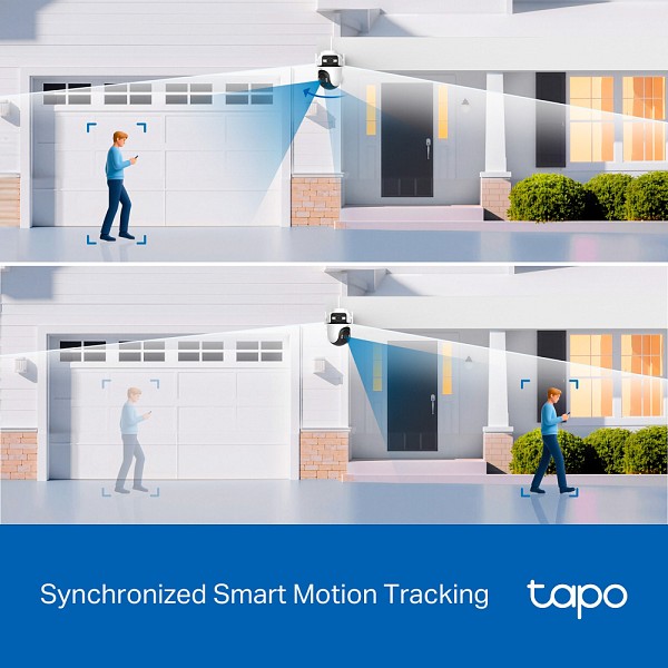 TP-LINK smart κάμερα Tapo C545D, dual lens, 2K/3MP, WiFi, PTZ, IP66, V1.0 TAPO-C545D