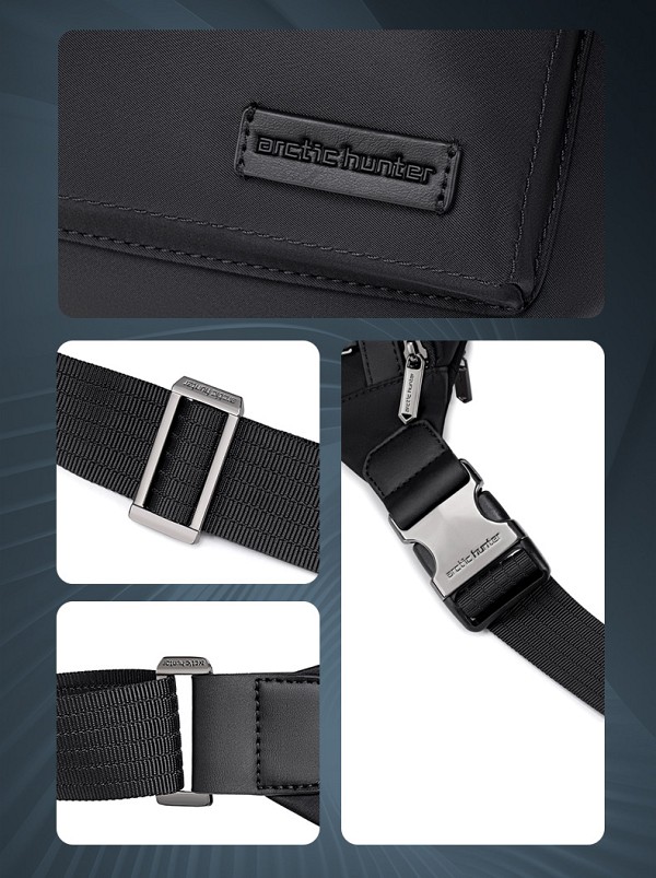 ARCTIC HUNTER τσάντα Crossbody XB00837, 3.5L, μαύρη XB00837-BK