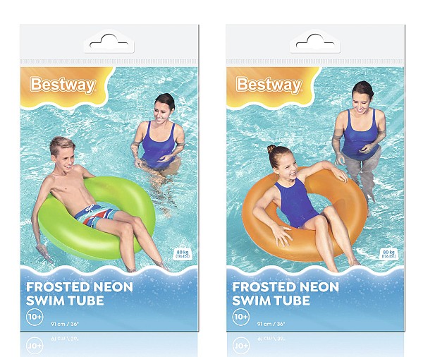 BESTWAY παιδικό σωσίβιο κουλούρα 36025, 91cm, 10+ ετών, διάφορα χρώματα, 1τμχ 36025
