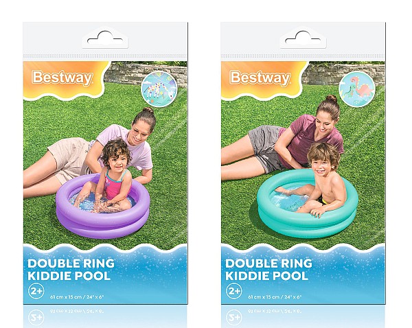 BESTWAY παιδική φουσκωτή πισίνα 51061, 21lt, Φ61x15cm, διάφορα χρώματα, 1τμχ 51061