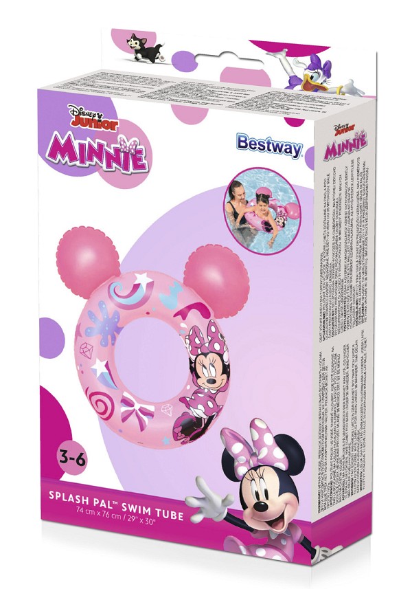 BESTWAY παιδικό σωσίβιο κουλούρα 9102N, 74x76cm, 3-6 ετών, Minnie 9102N