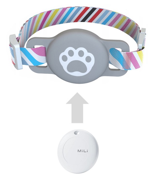 MILI κολάρο με θήκη smart tag MiCollar για γάτες, γκρι CATCOLLAR-GR