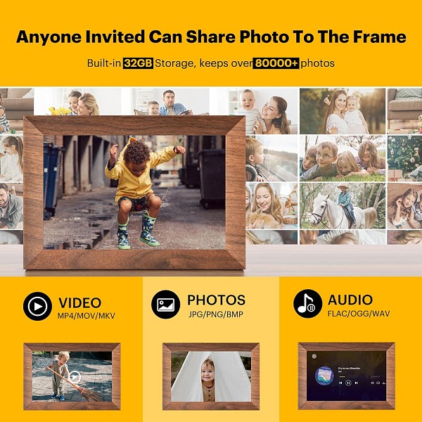 KODAK ψηφιακή κορνίζα CF102P με 10.1 οθόνη αφής, 1+32GB, WiFi, καφέ CF102P