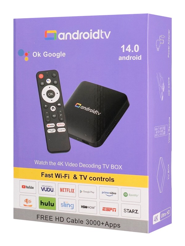 H96 MAX TV Box S905L3, 4K, 2/16GB, WiFi, Bluetooth, Android 14 H96MAX-S905L3