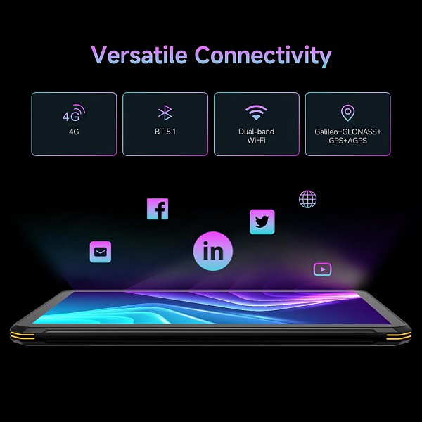 ONERUGGED tablet T1, 8.68, 8/128GB, 4G, 8000mAh, IP68/MIL-STD 810H/Atex Zone 2, μαύρο OR-T1-BK