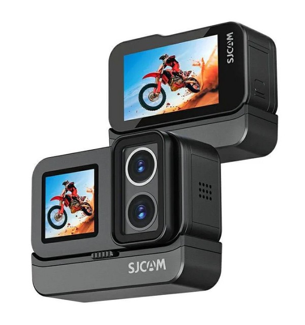 SJCAM action camera SJ20 με 2x φακούς, 2x οθόνες, 20MP/4K, WiFi, αδιάβροχη θήκη, μαύρη SJ20