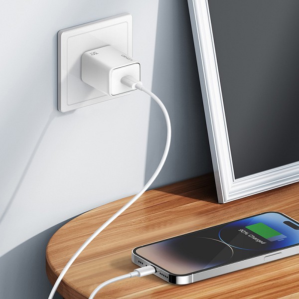 LDNIO καλώδιο Lightning σε USB-C MFi01, MFi, 30W, 480Mbps, 1m, λευκό 6933138601518