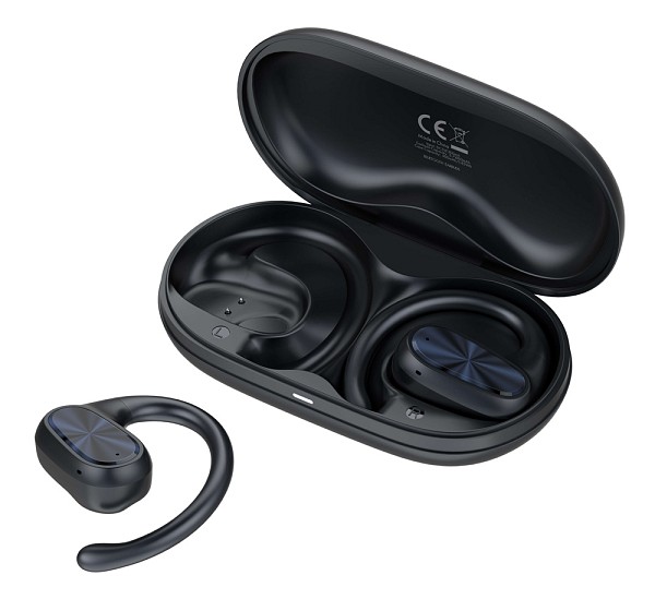 LDNIO earphones με θήκη φόρτισης T07, OWS Bone Conduction, 15mm, 60/500mAh, μαύρα 6933138602133