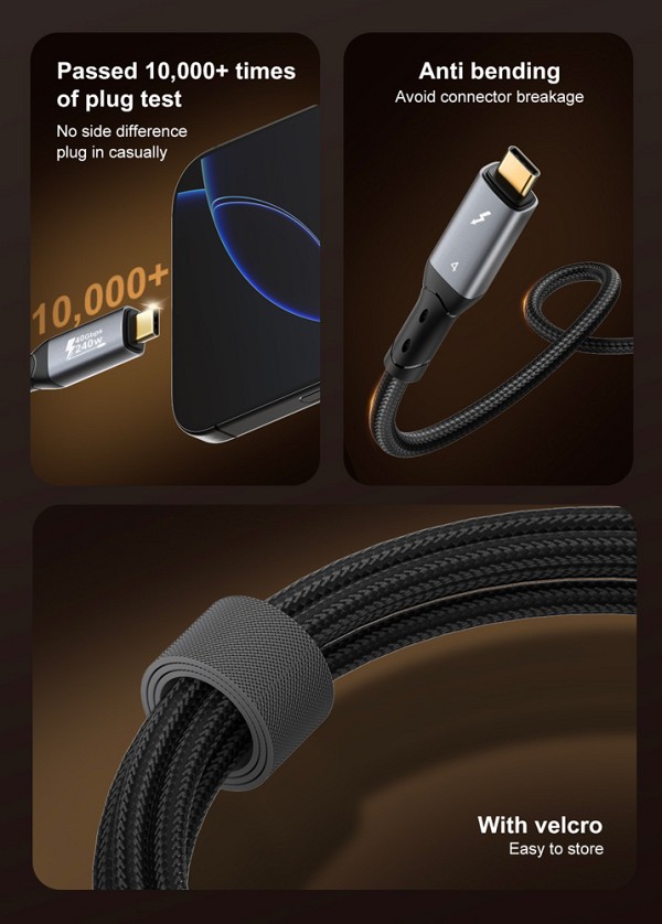 LDNIO καλώδιο USB-C TC-11c, 240W, 40Gbps, 8K/60Hz, 1m, μαύρο 6933138602829