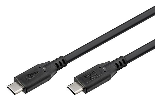 GOOBAY καλώδιο USB-C 74198, USB4, 100W, 20Gbps, 4K/60Hz, 3m, μαύρο 74198