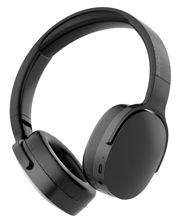 CELEBRAT headphones A45, ασύρματα & ενσύρματα, micro SD, 40mm, 250mAh, μαύρα A45-BK