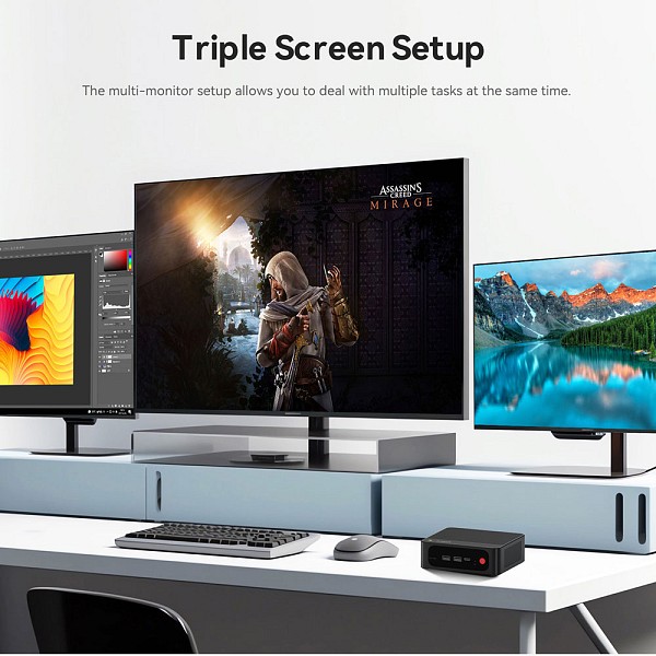BEELINK mini PC SER5 Max, AMD Ryzen R7 7735U, 16GB, 500GB M.2, Windows 11 Pro SER5MAX-7735U-16500