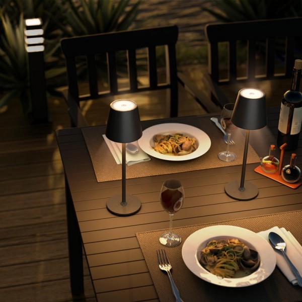 GOOBAY επιτραπέζιο φωτιστικό 77673, 3000K, dimmable, επαναφορτιζόμενο, μαύρο 77673