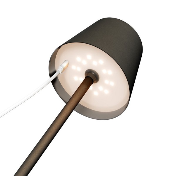GOOBAY επιτραπέζιο φωτιστικό 77673, 3000K, dimmable, επαναφορτιζόμενο, μαύρο 77673