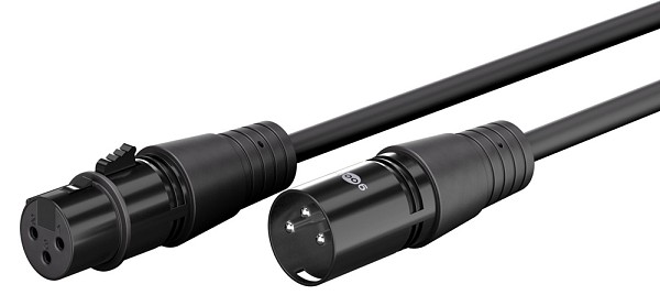 GOOBAY καλώδιο προέκτασης ήχου XLR 80028, 1m, μαύρο 80028