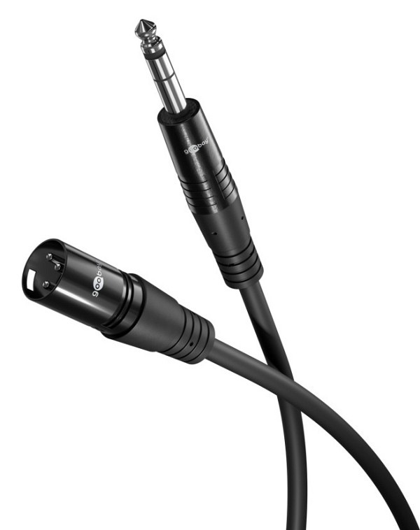 GOOBAY καλώδιο ήχου 6.35mm σε XLR 80361, 1.5m, μαύρο 80361