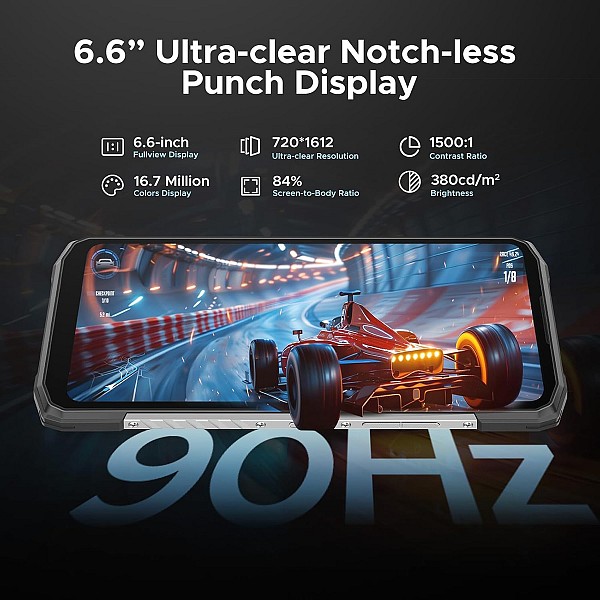 DOOGEE smartphone Blade10 Power, 6.6, 8/128GB, 10300mAh, IP68/IP69K/MIL-STD-810H, μαύρο BLADE10-POWER-BK