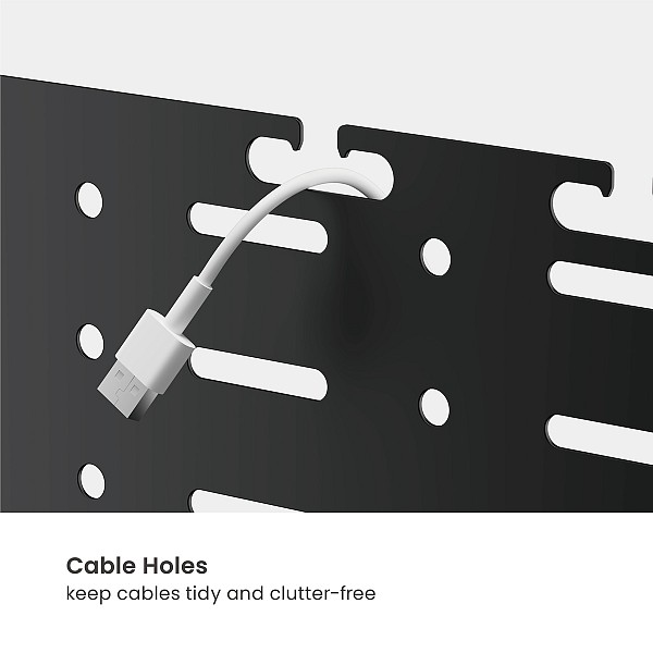 BRATECK cable management γραφείου CC11-20-1, μεταλλικό, 384x63x307mm, μαύρο CC11-20-1