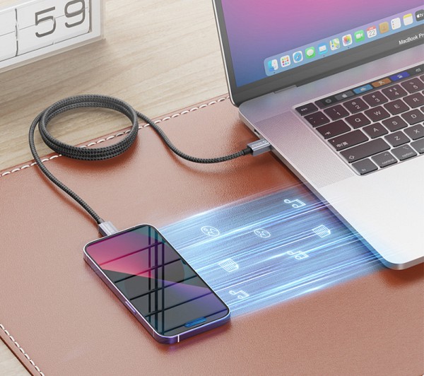 ORICO καλώδιο Lightning σε USB GQA12, 2.4A, 480Mbps, 1m, μαύρο GQA12-10-BK-BP