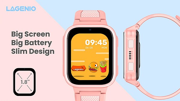 LAGENIO GPS smartwatch για παιδιά K10, 1.8, με κάμερα, 4G, IP68, μαύρο K10-BK