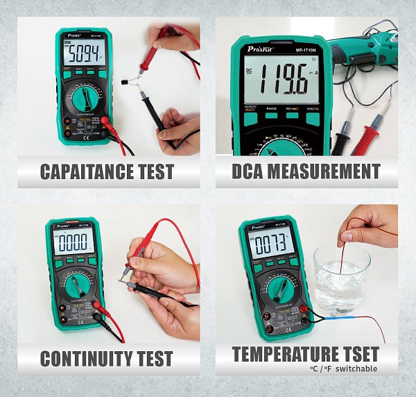 PROSKIT ψηφιακό πολύμετρο MT-1710N, μέτρηση AC/DC, True RMS, NCV MT-1710N