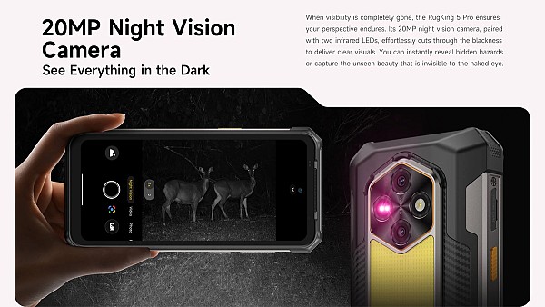 ULEFONE smartphone RugKing 5 Pro, 6.78, 8/256GB, 20000mAh, IP68/IP69K/MIL-STD-810H, μαύρο RUGKING5PRO