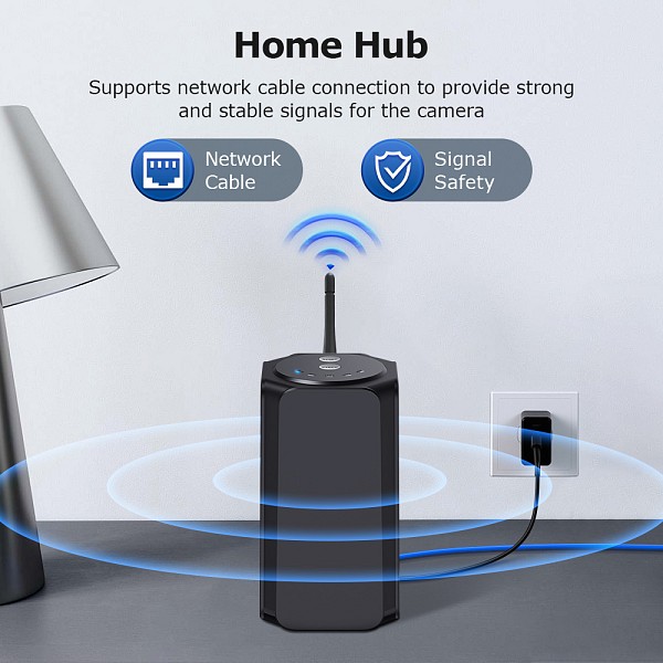 SECTEC σύστημα παρακολούθησης 4x smart ηλιακών καμερών ST-WRK04-EU με hub, 3MP, WiFi, SD, PTZ, IP66 ST-WRK04-EU