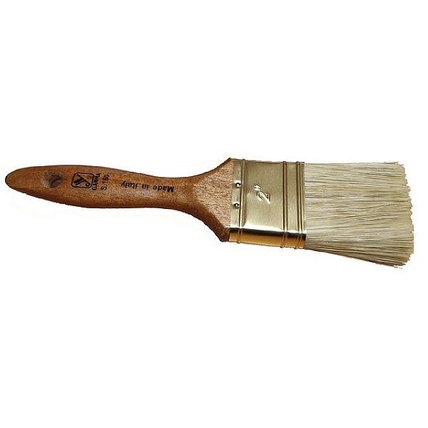 Πινέλα ιταλίας S150 υπέρδιπλα επαγγελματικά λευκή τρίχα Νο30 - 1