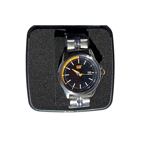 CAT Ρολόι μπαταρίας Slider με μεταλλικό μπρασελέ ασημί 43mm PY.141.11.127