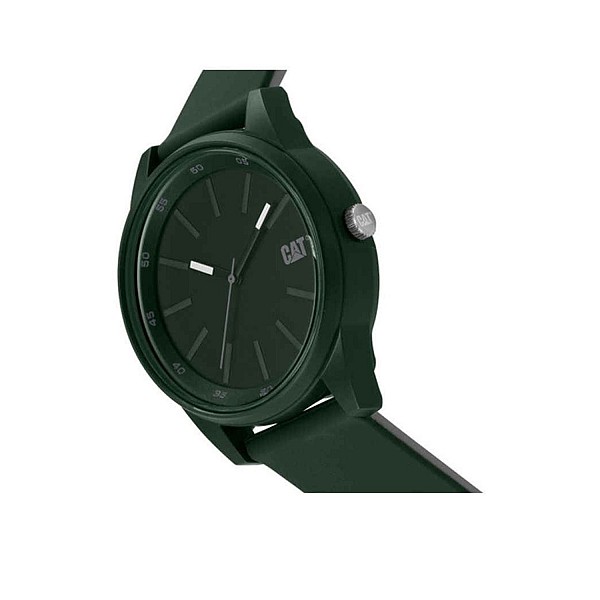 CAT Ρολόι μπαταρίας Insignia με καουτσούκ λουράκι πράσινο 43mm LJ.130.23.323