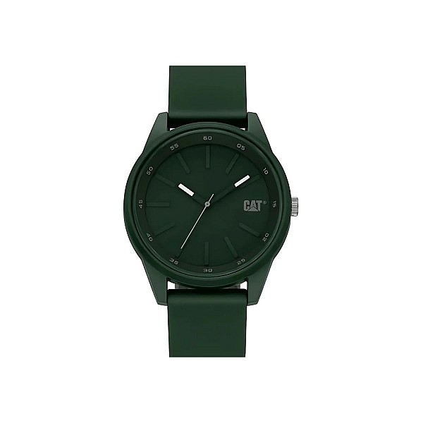 CAT Ρολόι μπαταρίας Insignia με καουτσούκ λουράκι πράσινο 43mm LJ.130.23.323
