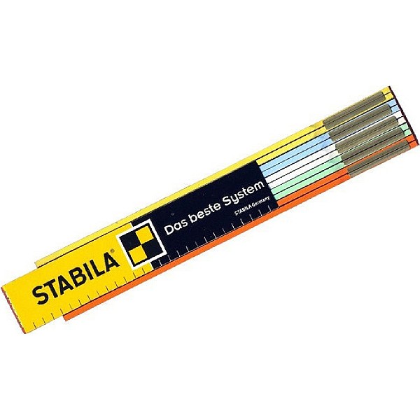 Μέτρα ξύλινα Stabila πολύχρωμο σπαστό 2M
