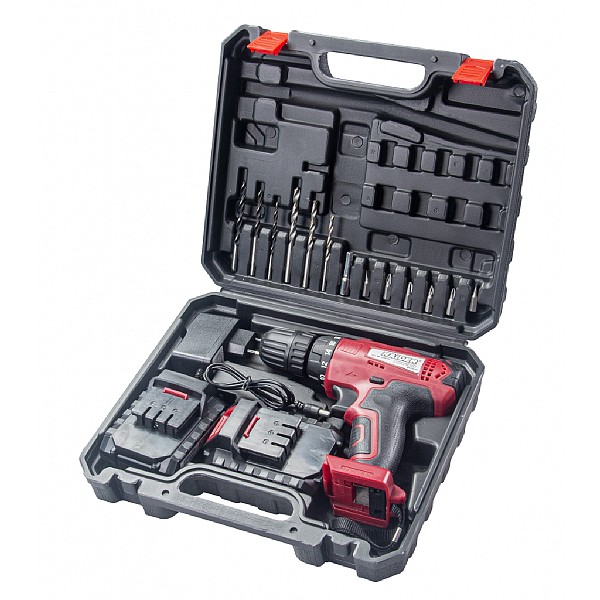 RAIDER Δραπανοκατσάβιδο 12V Li 2 μπαταρίεςx1.5Ah 24Nm σε κασετίνα με αξεσουάρ RD-CDL34 030163