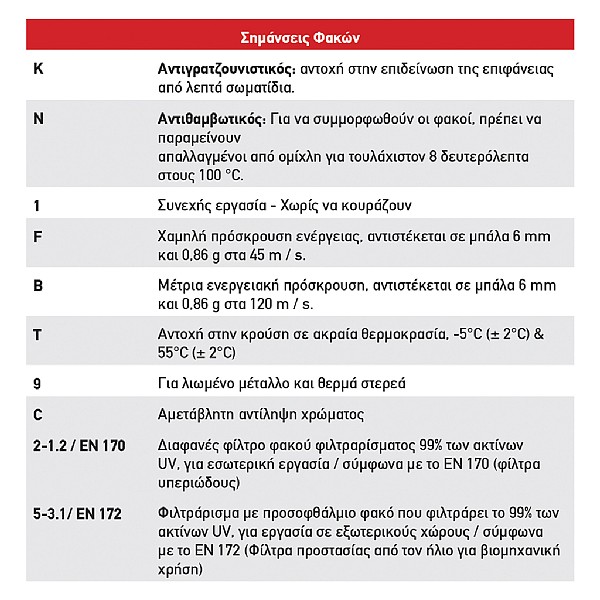 Γυαλιά Εργασίας VISION για Προστασία με Μαύρους Φακούς V111