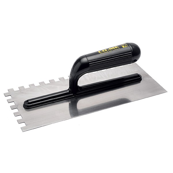 COME Σπάτουλα κόλλας πλαστική λαβή 8Χ8 280x120x0,6mm 320PL-C