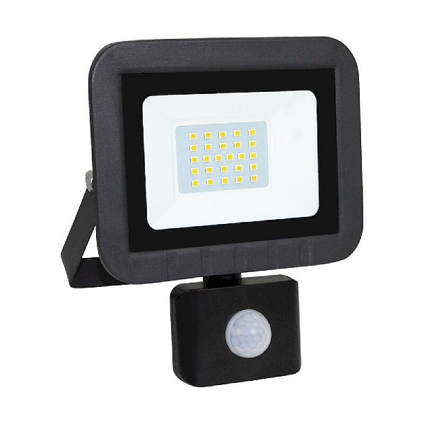 GEYER Προβολέας led μαύρος με ανιχνευτή κίνησης 20W 4000K LPRM20CS