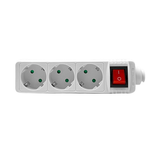 GEYER Πολύπριζο με διακόπτη 2m 3 θέσεις GNBK03A