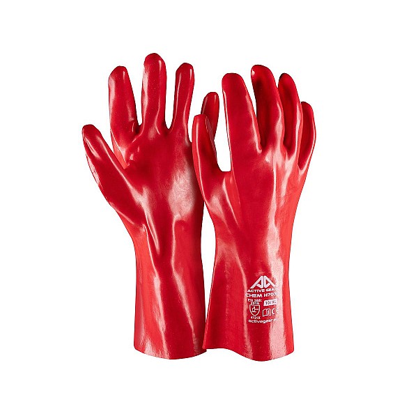 Γάντια χημικών Νο5 PVC πετρελαίου 10-35cm Redstart