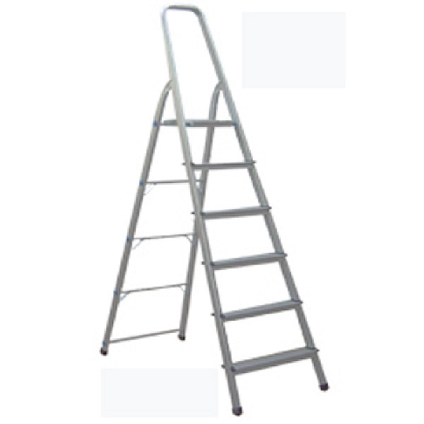 Σκάλα οικιακή αλουμινίου 7+1 σκαλιά ύψος: 1,80m.