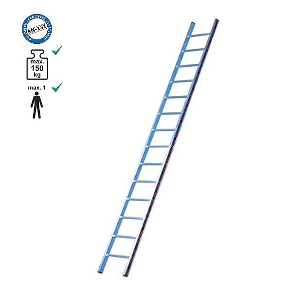 Σκάλα επαγγελματική αλουμινίου μονή - 11 σκαλιά ύψος: 3,00m.