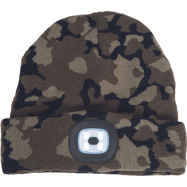 Σκούφος εργασίας καμουφλάζ/παραλλαγής με φακό led επαναφορτιζόμενο