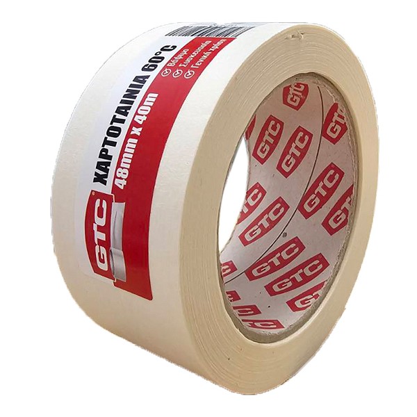 GTC Χαρτοταινία λευκή 48mm*40m