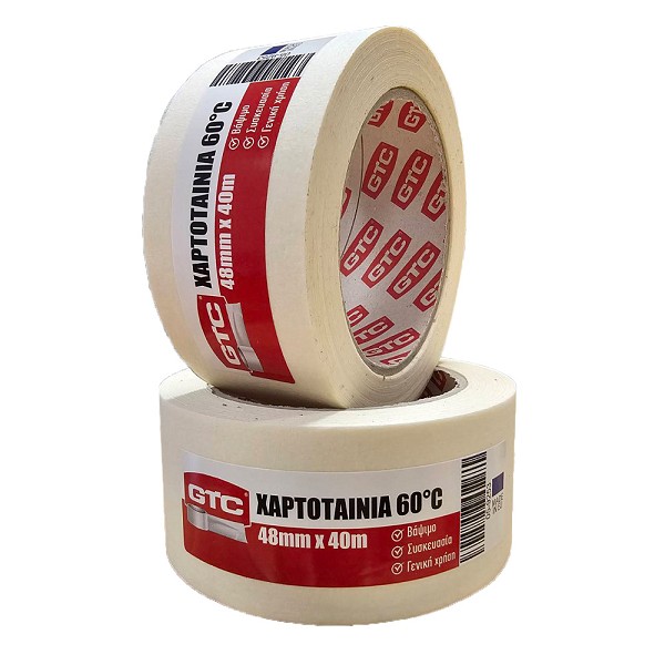 GTC Χαρτοταινία λευκή 48mm*40m