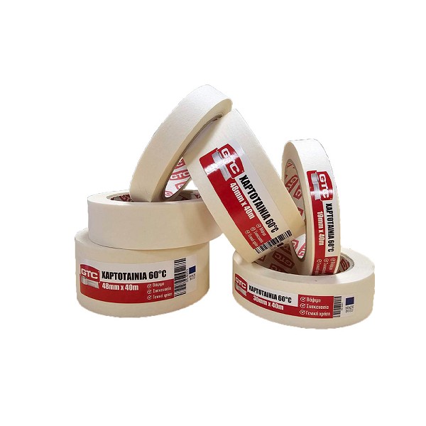 GTC Χαρτοταινία λευκή 48mm*40m