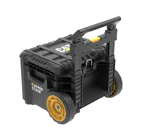 CAT Τροχήλατο πλαστικό μπαούλο μεταφοράς & αποθήκευσης εργαλείων Π56xB52,2xΥ65,5cm DA41004