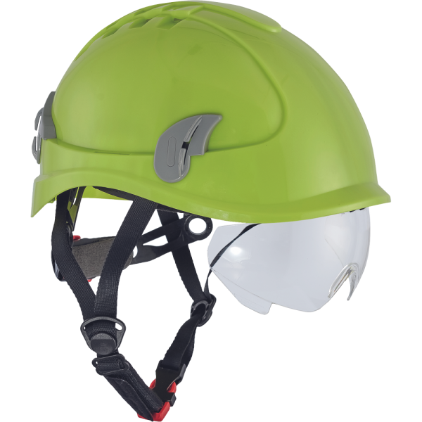 Κράνος εργοταξίου Alpinworker κίτρινο HV με ενσωματωμένα γυαλιά