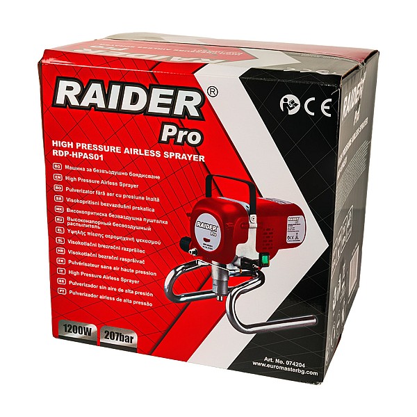 RAIDER Πιστόλι βαφής ηλεκτρικό airless 1200W 207bar RDP-HPAS01 074204