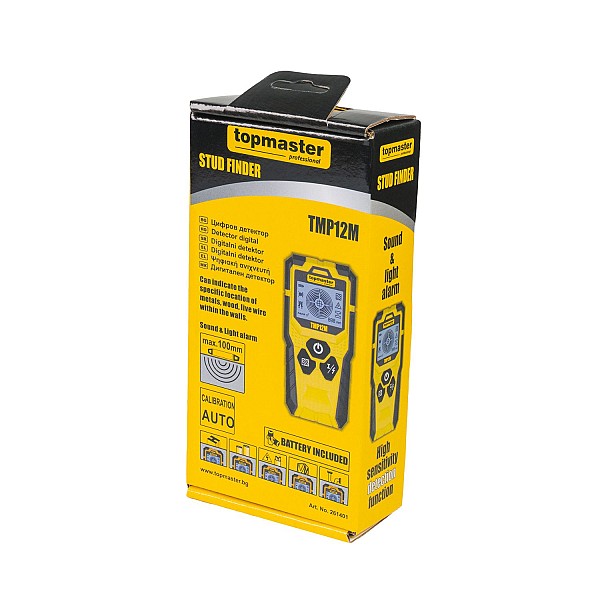 TOP MASTER Ψηφιακός ανιχνευτής καλωδίων,μετάλλου & ξύλου 261401