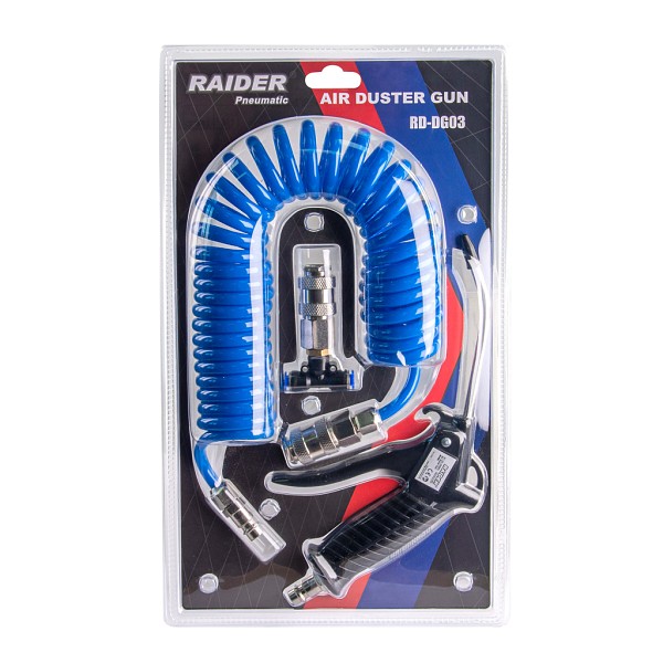 RAIDER Πιστόλι αέρος με λάστιχο σπιράλ 5m & βαλβίδα RD-DG03 089803