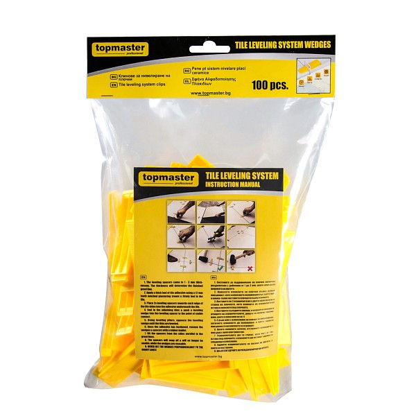TOP MASTER Σφήνα αλφαδοποίησης πλακιδίων 100 τεμ. 329918W